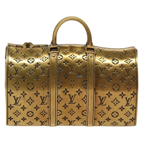 LOUIS VUITTON Paper weight metal Gold LV - Picture 3 of 14